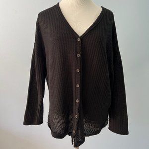 Knit Cardigan Button-down Shirt